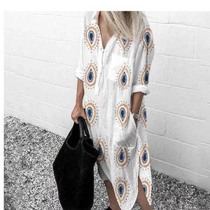 Relaxed print maxi dress